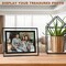 4x6 Picture Frames Set of 2, Black Glass Photo Frame, Only for Tabletop Display, Gift Picture Frame, Horizontally or Vertically (4x6, Black)